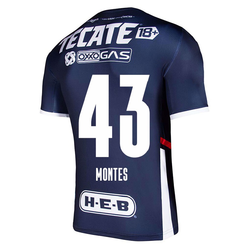 Homme Football Maillot Alan Montes #43 Bleu Marin Tenues Domicile 2021/22 T-shirt