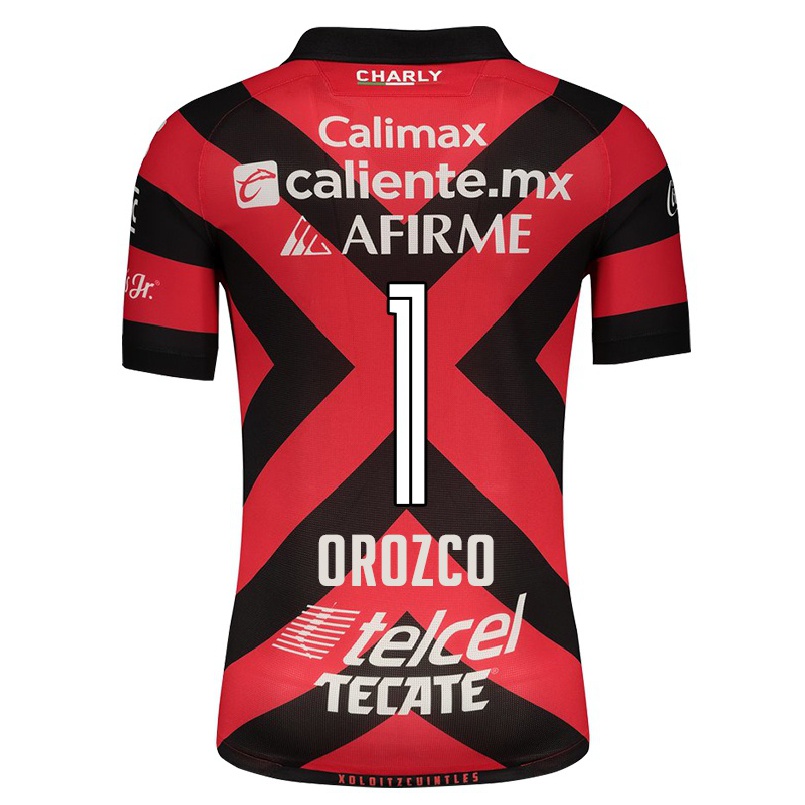 Homme Football Maillot Jonathan Orozco #1 Rouge Noir Tenues Domicile 2021/22 T-shirt