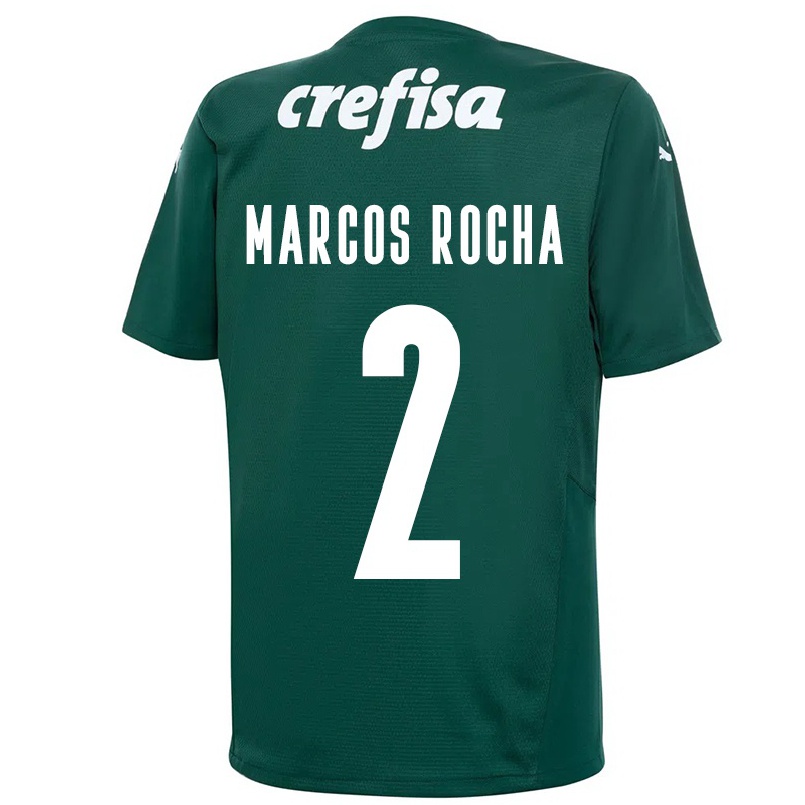 Homme Football Maillot Marcos Rocha #2 Vert Foncé Tenues Domicile 2021/22 T-shirt