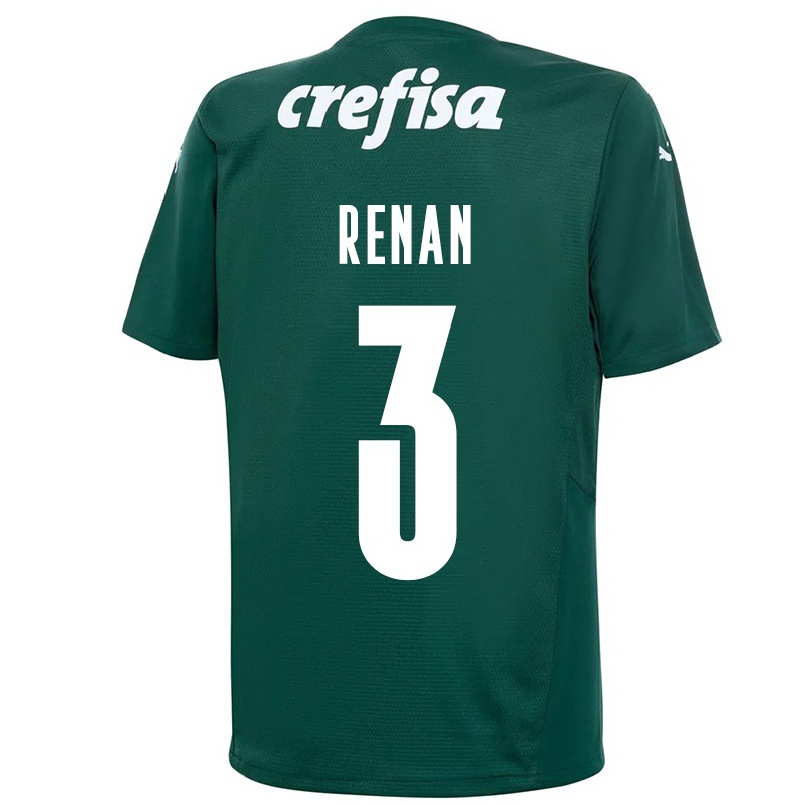 Homme Football Maillot Renan #3 Vert Foncé Tenues Domicile 2021/22 T-shirt