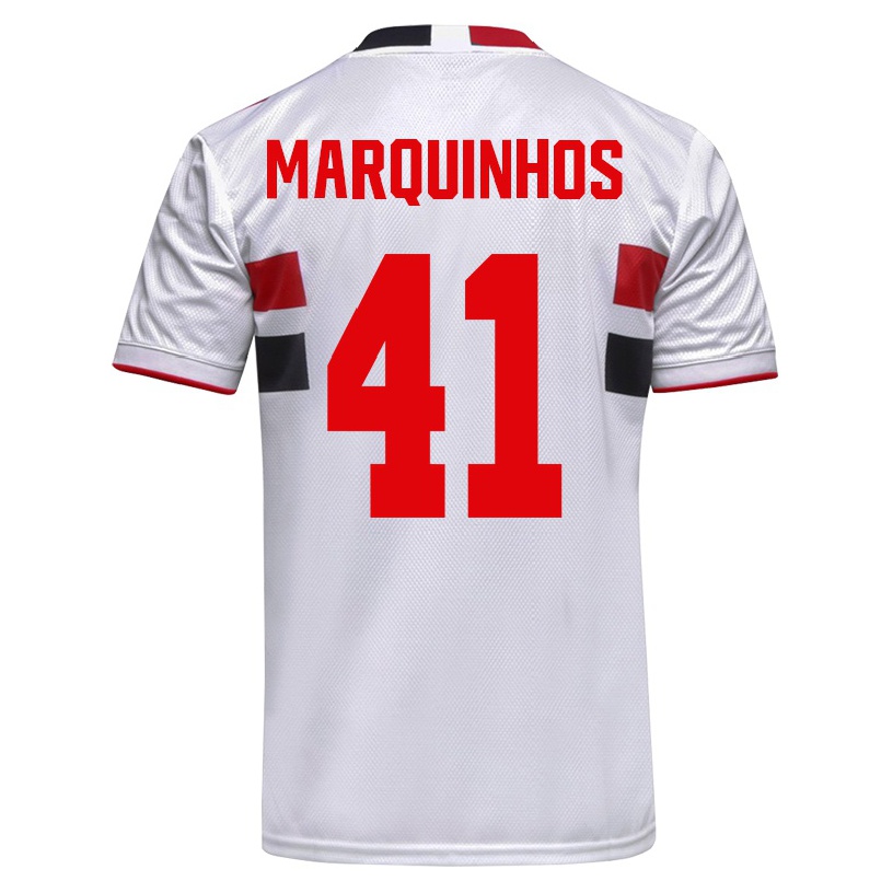 Homme Football Maillot Marquinhos #41 Blanche Tenues Domicile 2021/22 T-shirt