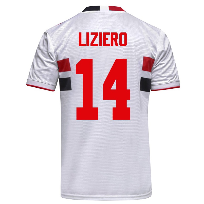 Homme Football Maillot Liziero #14 Blanche Tenues Domicile 2021/22 T-shirt
