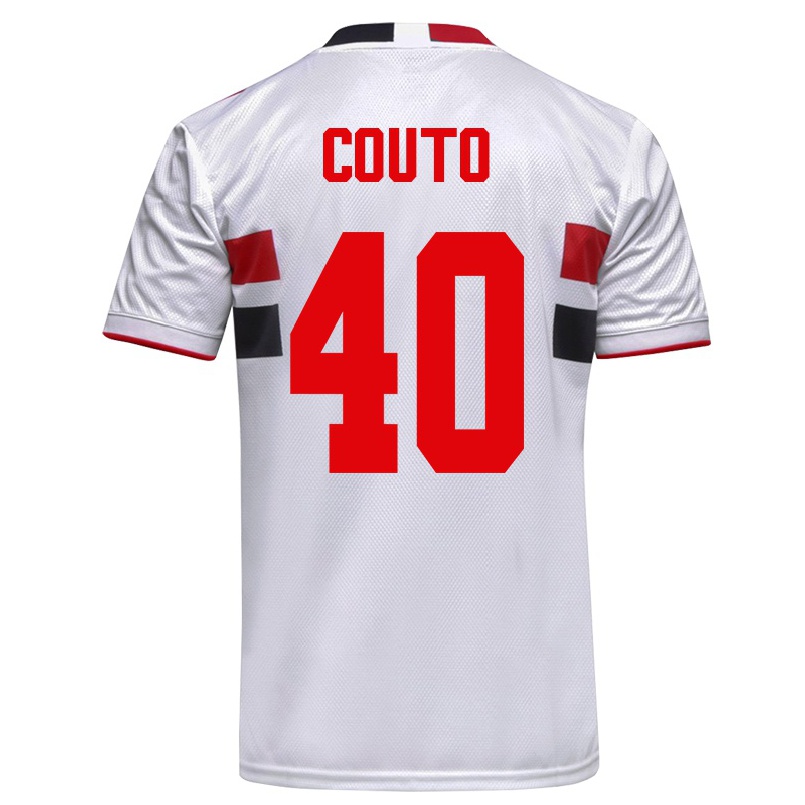 Homme Football Maillot Thiago Couto #40 Blanche Tenues Domicile 2021/22 T-shirt