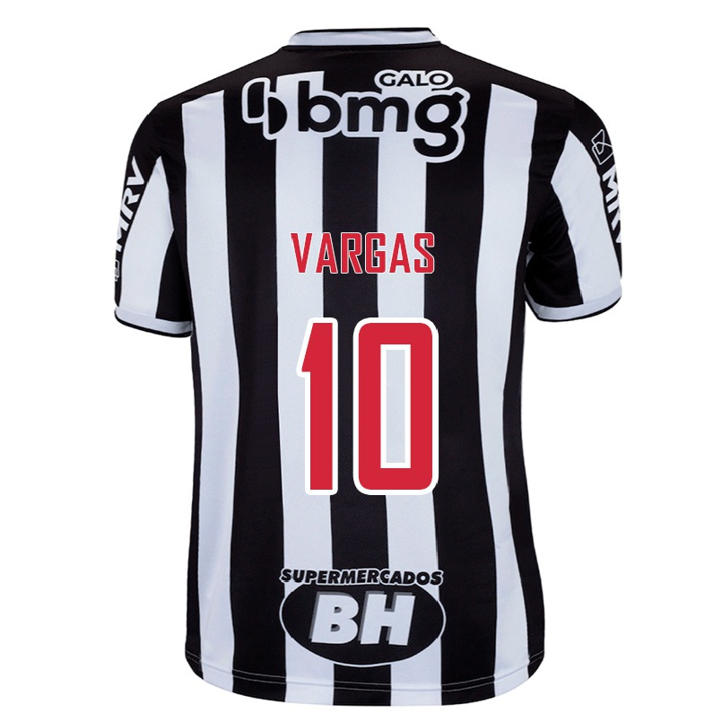 Homme Football Maillot Eduardo Vargas #10 Blanc Noir Tenues Domicile 2021/22 T-shirt