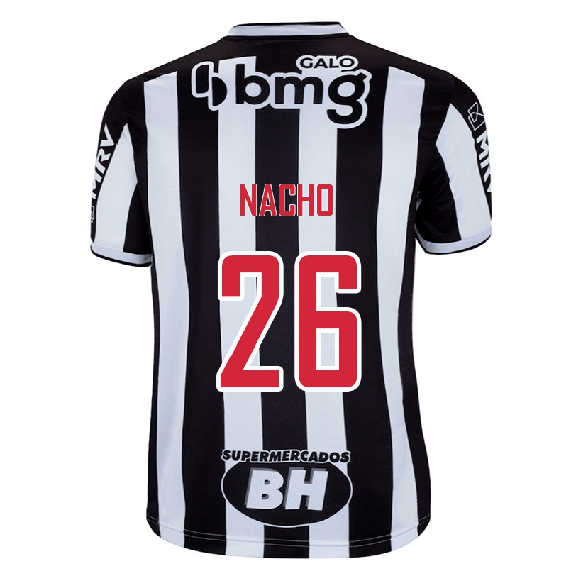 Homme Football Maillot Nacho Fernandez #26 Blanc Noir Tenues Domicile 2021/22 T-shirt