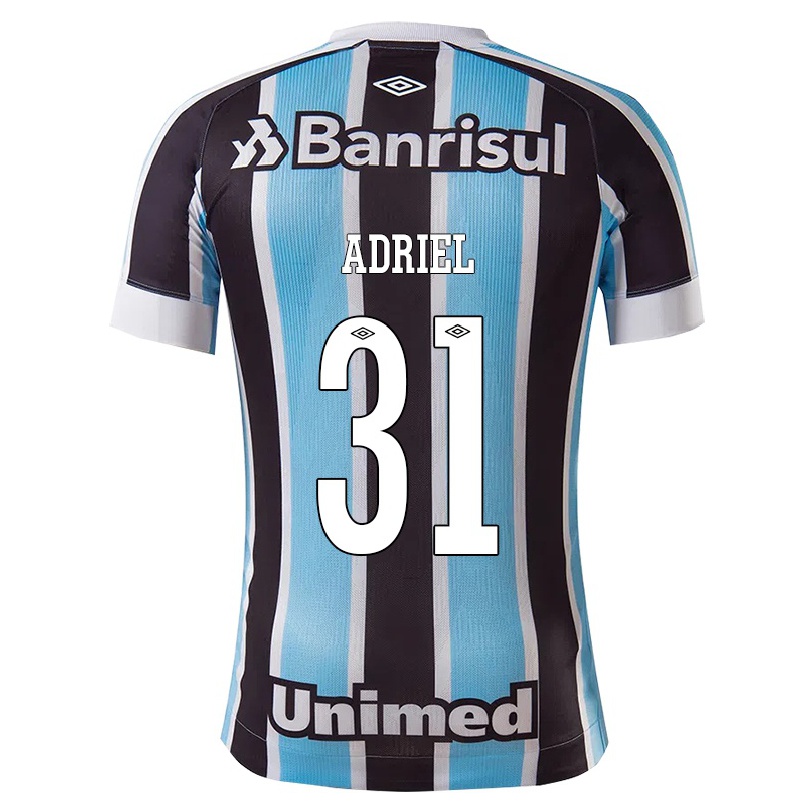 Homme Football Maillot Adriel #31 Bleu Noir Tenues Domicile 2021/22 T-shirt