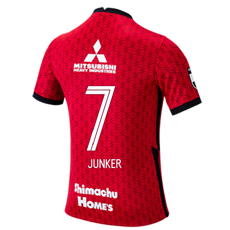 Homme Football Maillot Kasper Junker #7 Rouge Tenues Domicile 2021/22 T-shirt