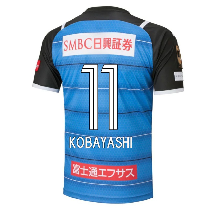 Homme Football Maillot Yu Kobayashi #11 Bleu Tenues Domicile 2021/22 T-shirt