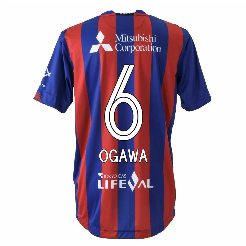 Homme Football Maillot Ryoya Ogawa #6 Rouge Bleu Tenues Domicile 2021/22 T-shirt