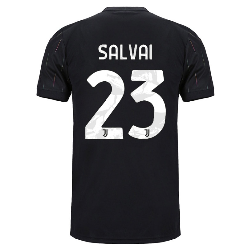 Homme Football Maillot Cecilia Salvai #23 Le Noir Tenues Extérieur 2021/22 T-shirt