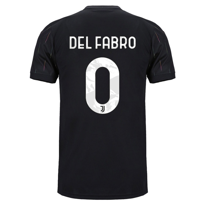 Homme Football Maillot Dario Del Fabro #0 Le Noir Tenues Extérieur 2021/22 T-shirt