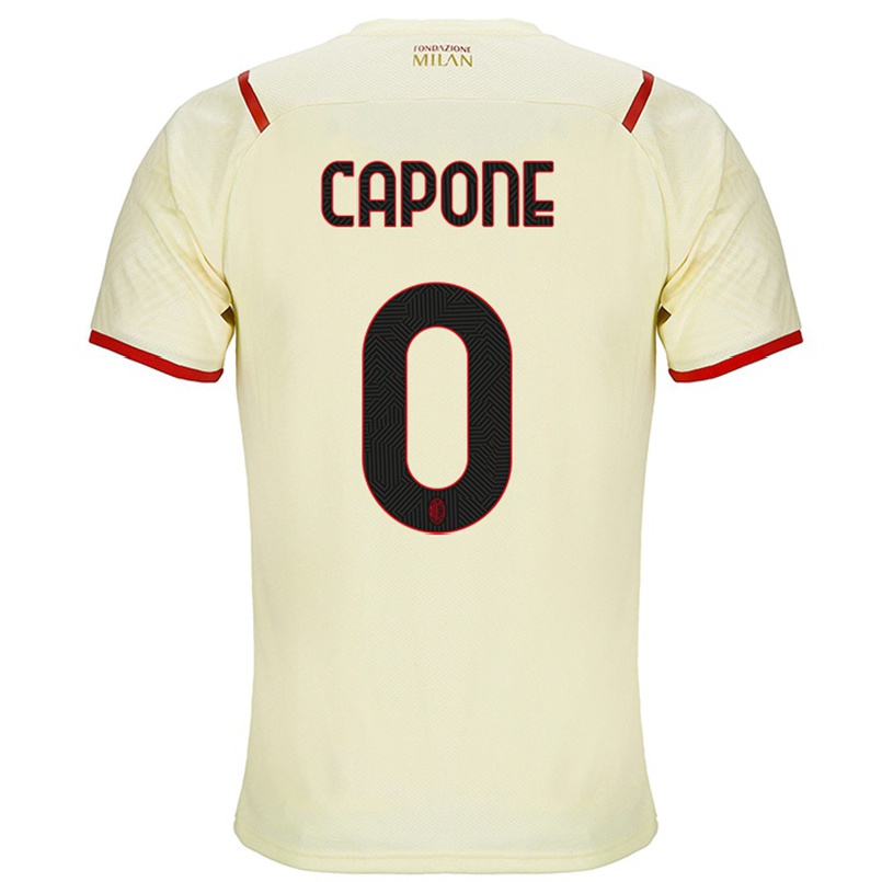 Homme Football Maillot Andrea Capone #0 Champagne Tenues Extérieur 2021/22 T-shirt