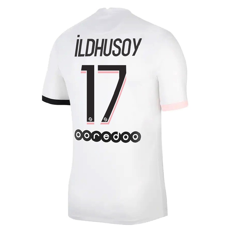 Homme Football Maillot Celin Bizet Ildhusoy #17 Blanc Rose Tenues Extérieur 2021/22 T-shirt