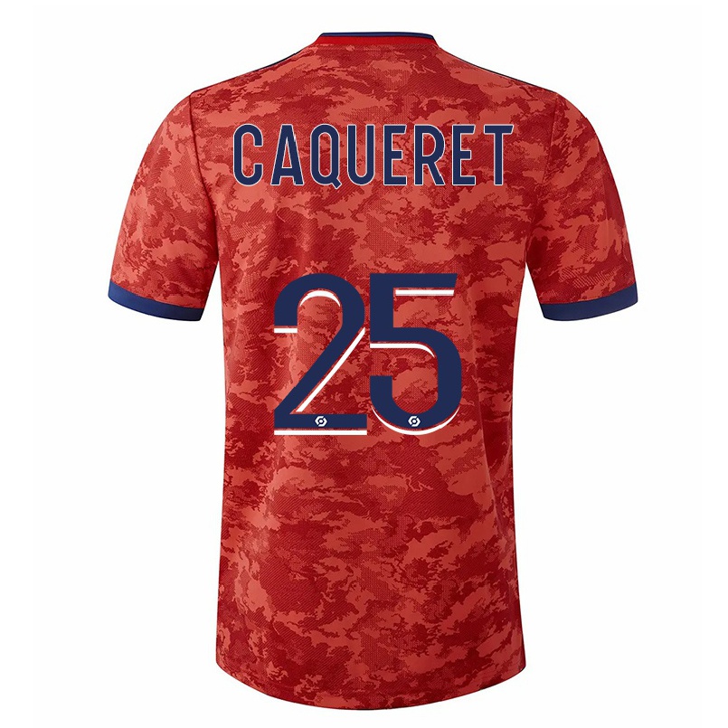 Homme Football Maillot Maxence Caqueret #25 Orange Tenues Extérieur 2021/22 T-shirt