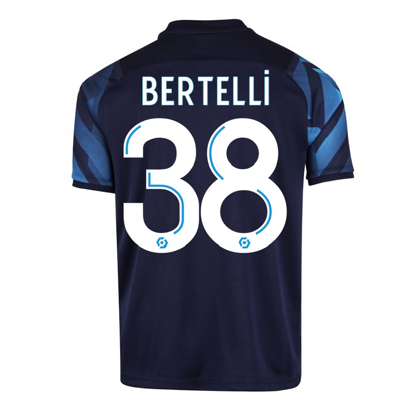 Homme Football Maillot Ugo Bertelli #38 Bleu Foncé Tenues Extérieur 2021/22 T-shirt