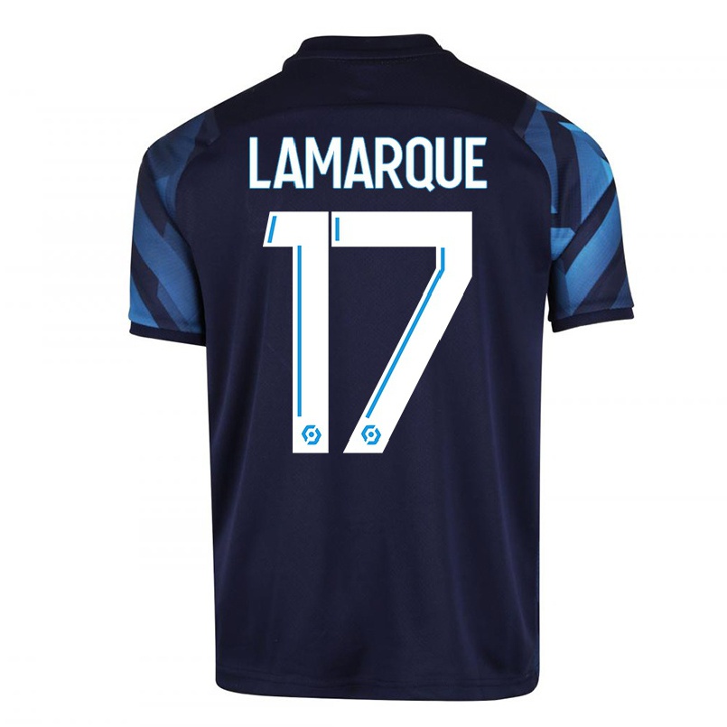 Homme Football Maillot Alais Lamarque #17 Bleu Foncé Tenues Extérieur 2021/22 T-shirt
