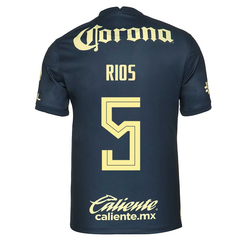 Homme Football Maillot Ximena Rios #5 Bleu Marin Tenues Extérieur 2021/22 T-shirt