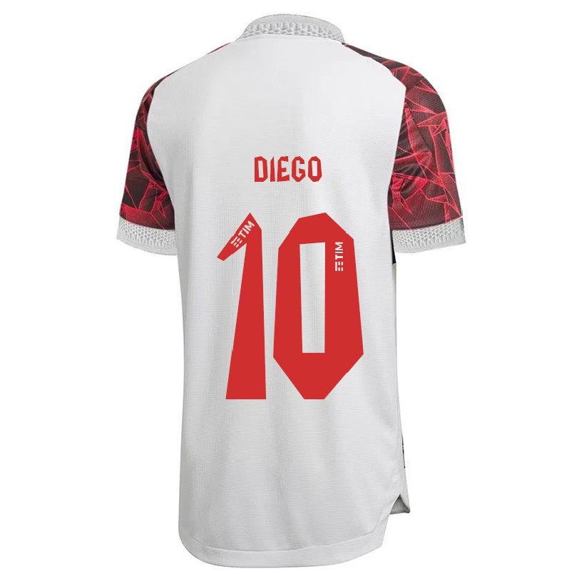 Homme Football Maillot Diego #10 Blanche Tenues Extérieur 2021/22 T-shirt