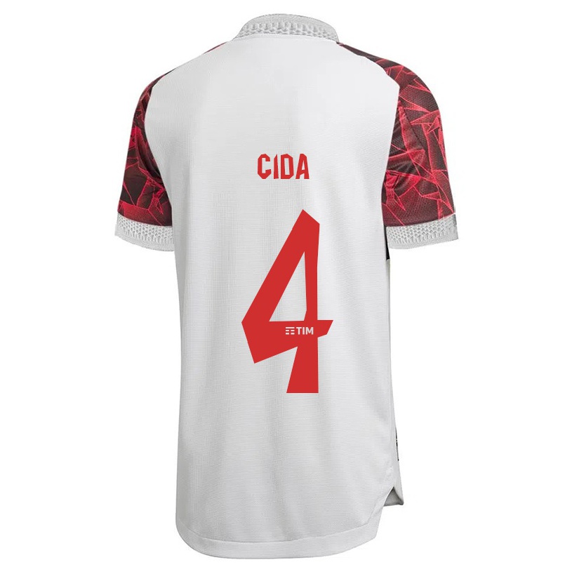 Homme Football Maillot Cida #4 Blanche Tenues Extérieur 2021/22 T-shirt