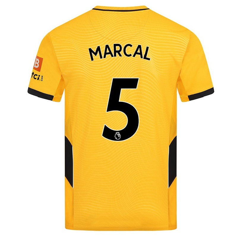 Homme Football Maillot Marcal #5 Jaune Tenues Domicile 2021/22 T-shirt