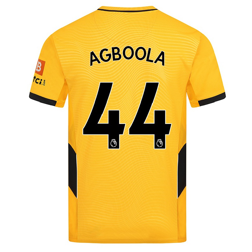 Homme Football Maillot Michael Agboola #44 Jaune Tenues Domicile 2021/22 T-shirt
