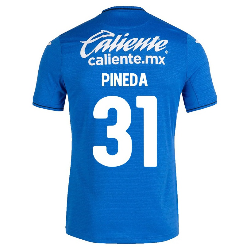 Homme Football Maillot Orbelin Pineda #31 Bleu Foncé Tenues Domicile 2021/22 T-shirt