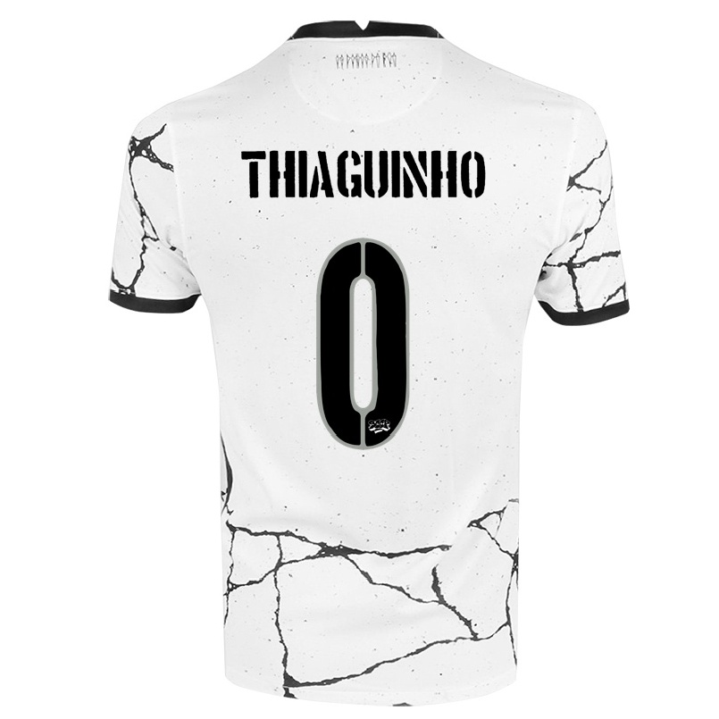 Homme Football Maillot Thiaguinho #0 Blanche Tenues Domicile 2021/22 T-shirt
