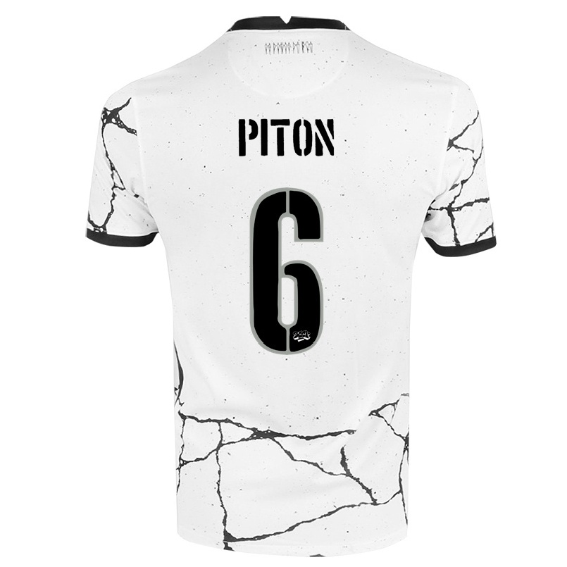 Homme Football Maillot Lucas Piton #6 Blanche Tenues Domicile 2021/22 T-shirt