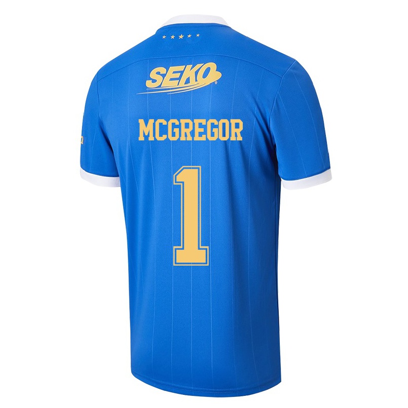 Homme Football Maillot Allan Mcgregor #1 Bleu Tenues Domicile 2021/22 T-shirt