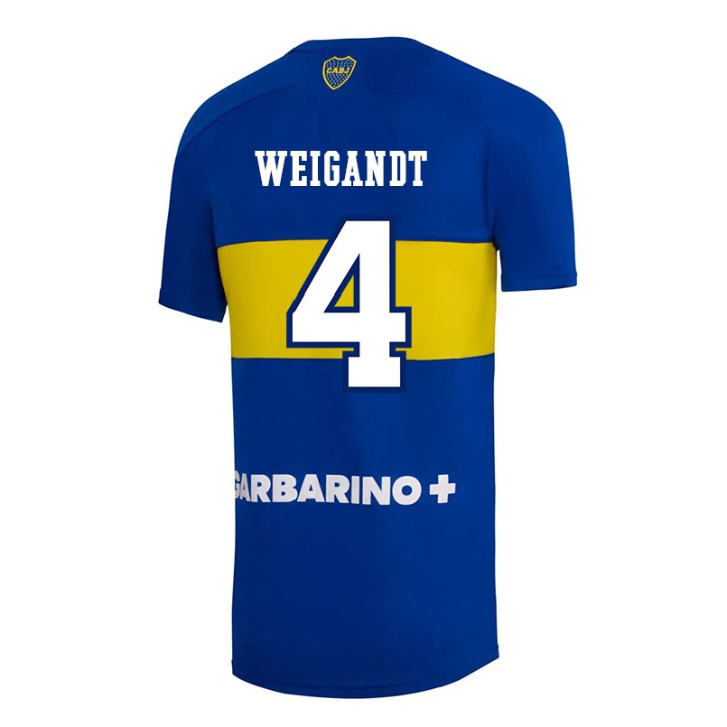 Homme Football Maillot Marcelo Weigandt #4 Bleu Roi Tenues Domicile 2021/22 T-shirt
