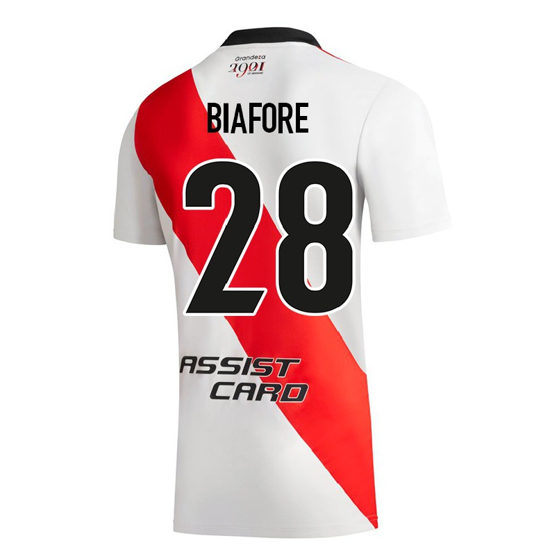 Homme Football Maillot Felipe Pena Biafore #28 Blanc Tenues Domicile 2021/22 T-shirt