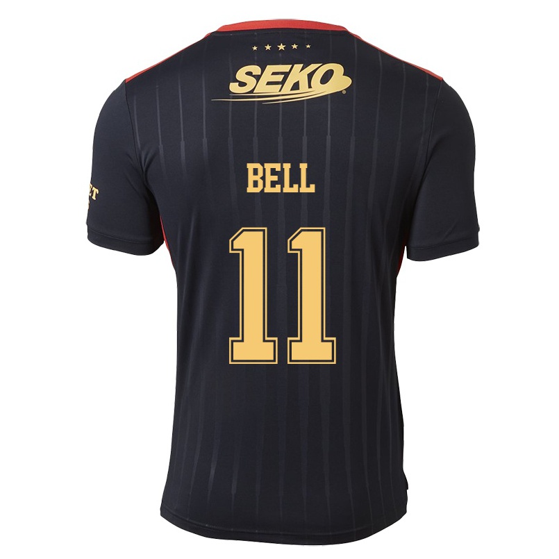 Homme Football Maillot Megan Bell #11 Le Noir Tenues Extérieur 2021/22 T-shirt