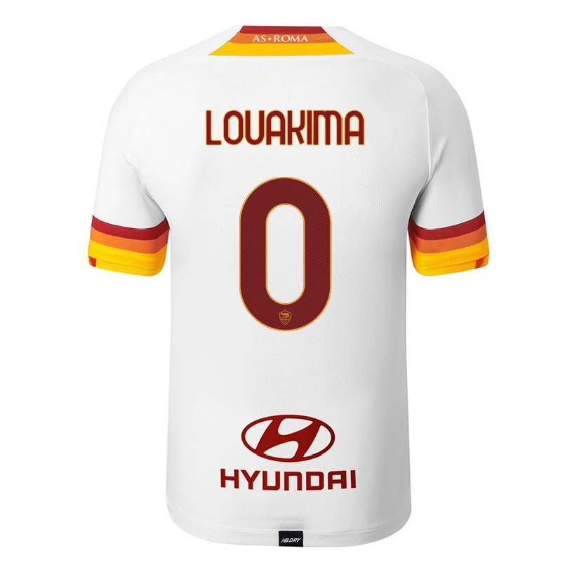 Homme Football Maillot Corentin Louakima #0 Blanc Tenues Extérieur 2021/22 T-shirt