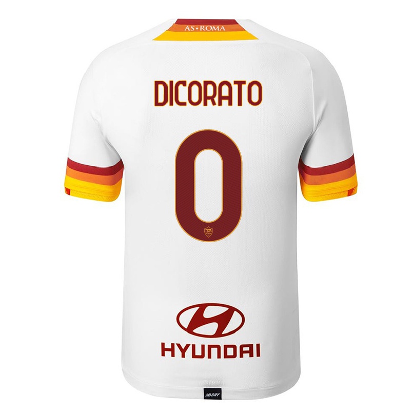 Homme Football Maillot Francesco Dicorato #0 Blanc Tenues Extérieur 2021/22 T-shirt