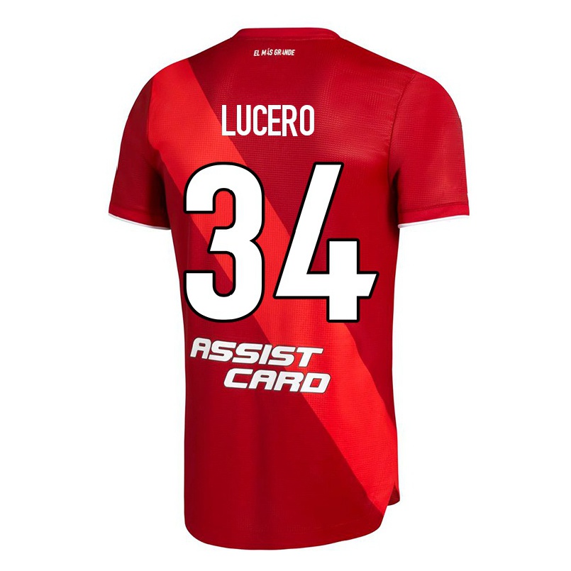Homme Football Maillot Daniel Lucero #34 Rouge Tenues Extérieur 2021/22 T-shirt