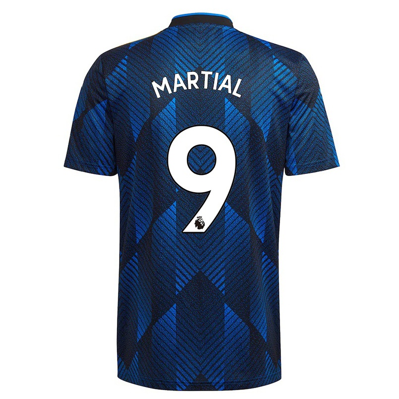 Homme Football Maillot Anthony Martial #9 Bleu Foncé Tenues Third 2021/22 T-shirt