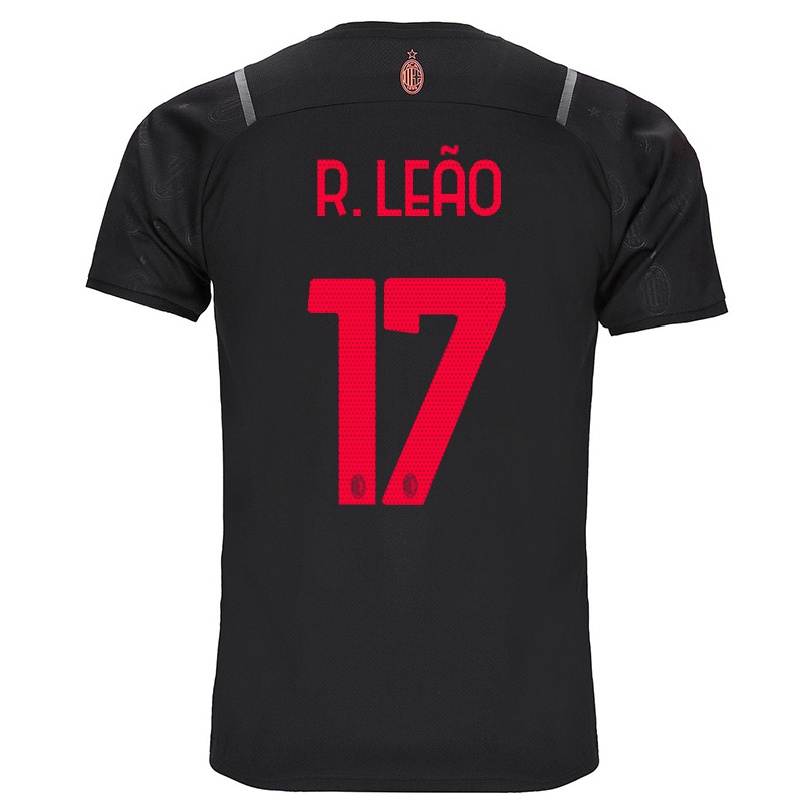 Homme Football Maillot Rafael Leao #17 Noir Tenues Third 2021/22 T-shirt