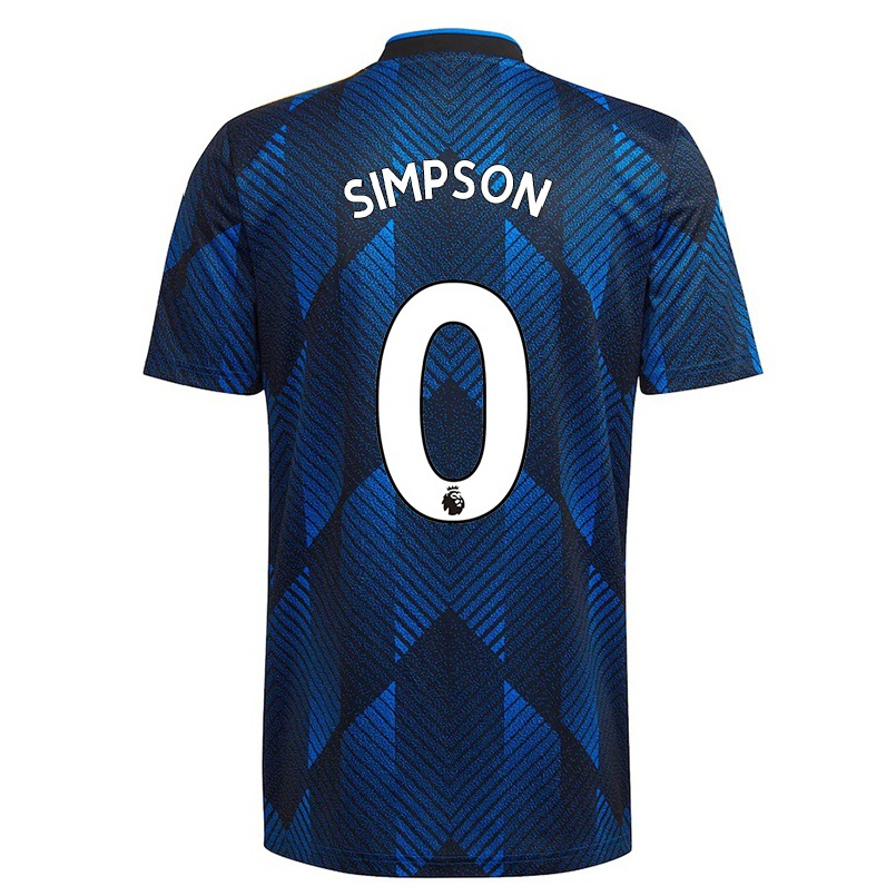 Homme Football Maillot Jessica Simpson #0 Bleu Foncé Tenues Third 2021/22 T-shirt