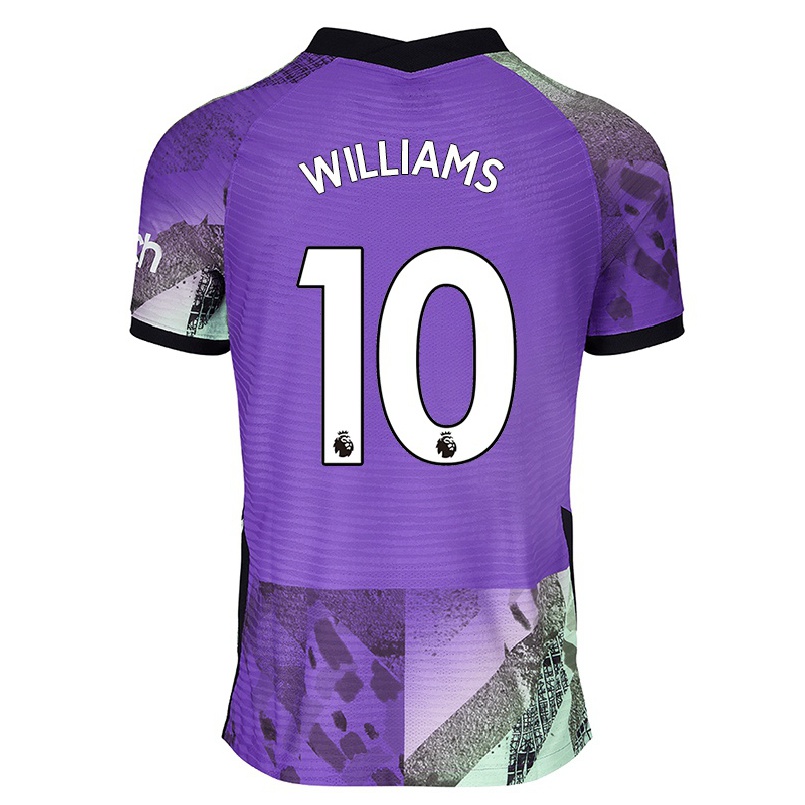 Homme Football Maillot Rachel Williams #10 Violet Tenues Third 2021/22 T-shirt