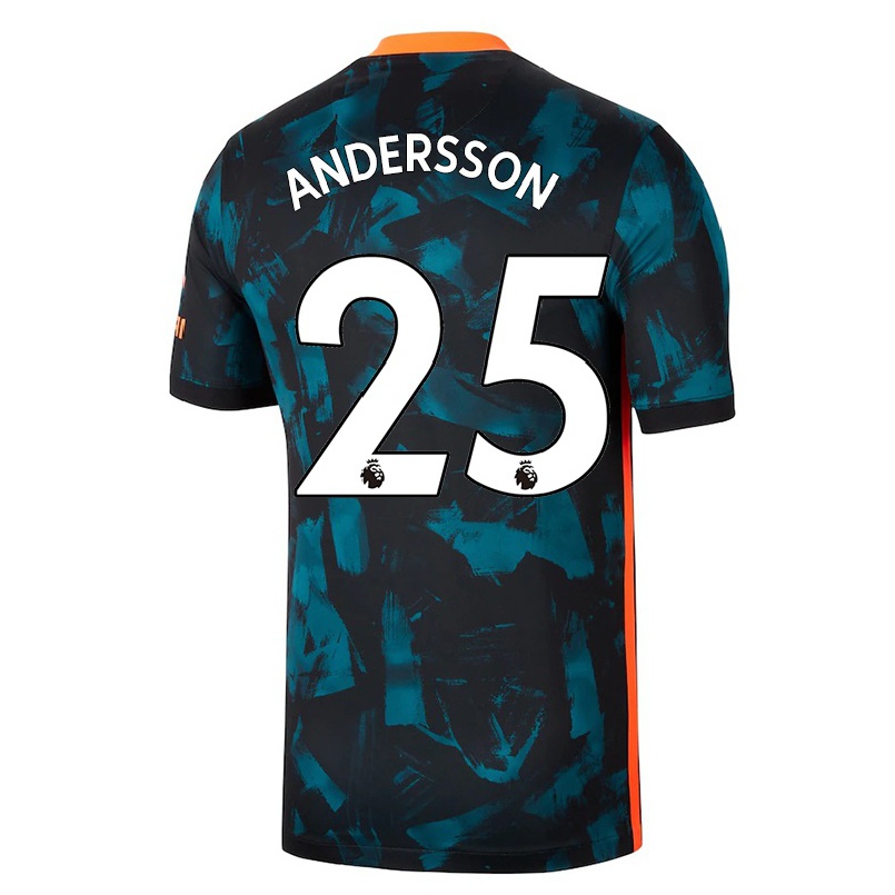 Homme Football Maillot Jonna Andersson #25 Bleu Foncé Tenues Third 2021/22 T-shirt
