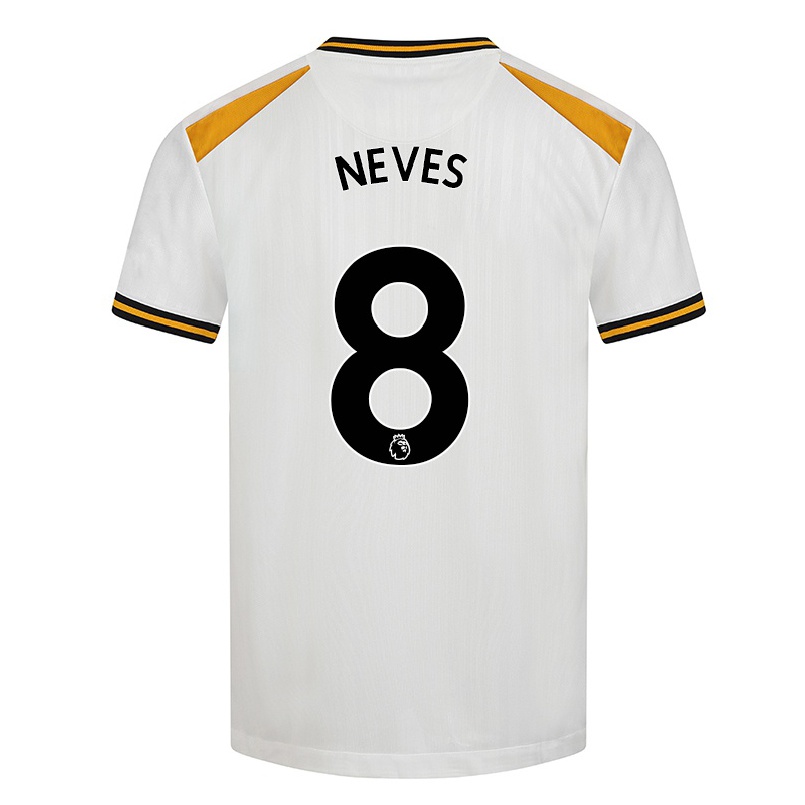 Homme Football Maillot Ruben Neves #8 Blanc Jaune Tenues Third 2021/22 T-shirt