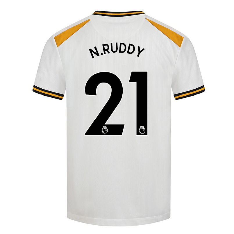 Homme Football Maillot John Ruddy #21 Blanc Jaune Tenues Third 2021/22 T-shirt