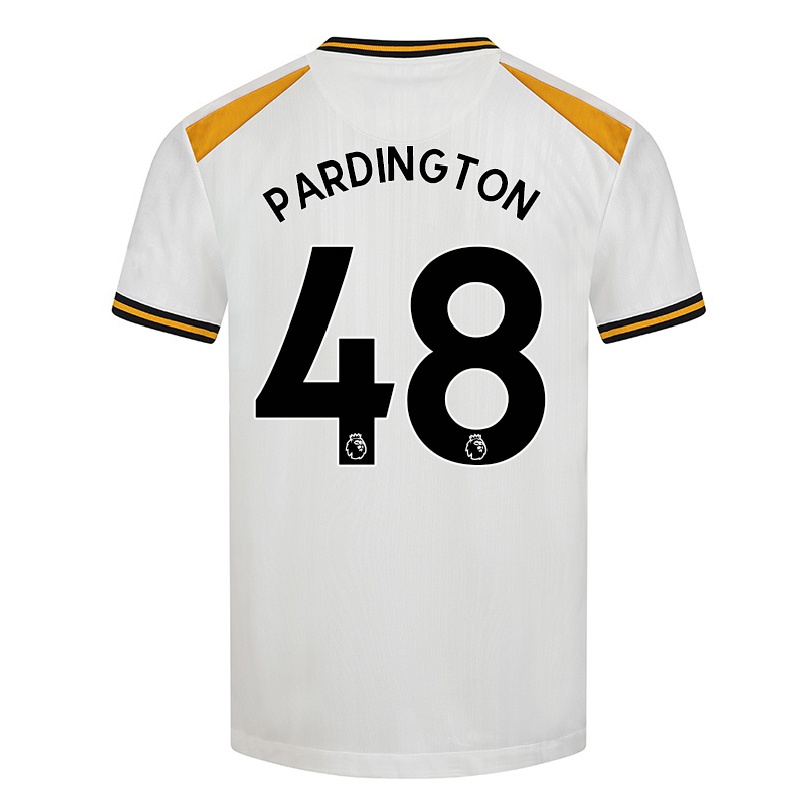 Homme Football Maillot Jamie Pardington #48 Blanc Jaune Tenues Third 2021/22 T-shirt