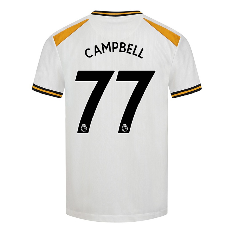 Homme Football Maillot Chem Campbell #77 Blanc Jaune Tenues Third 2021/22 T-shirt