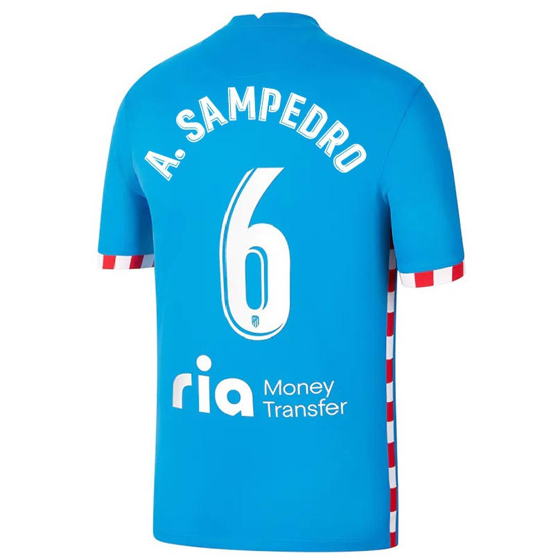 Homme Football Maillot Amanda Sampedro #6 Bleu Tenues Third 2021/22 T-shirt