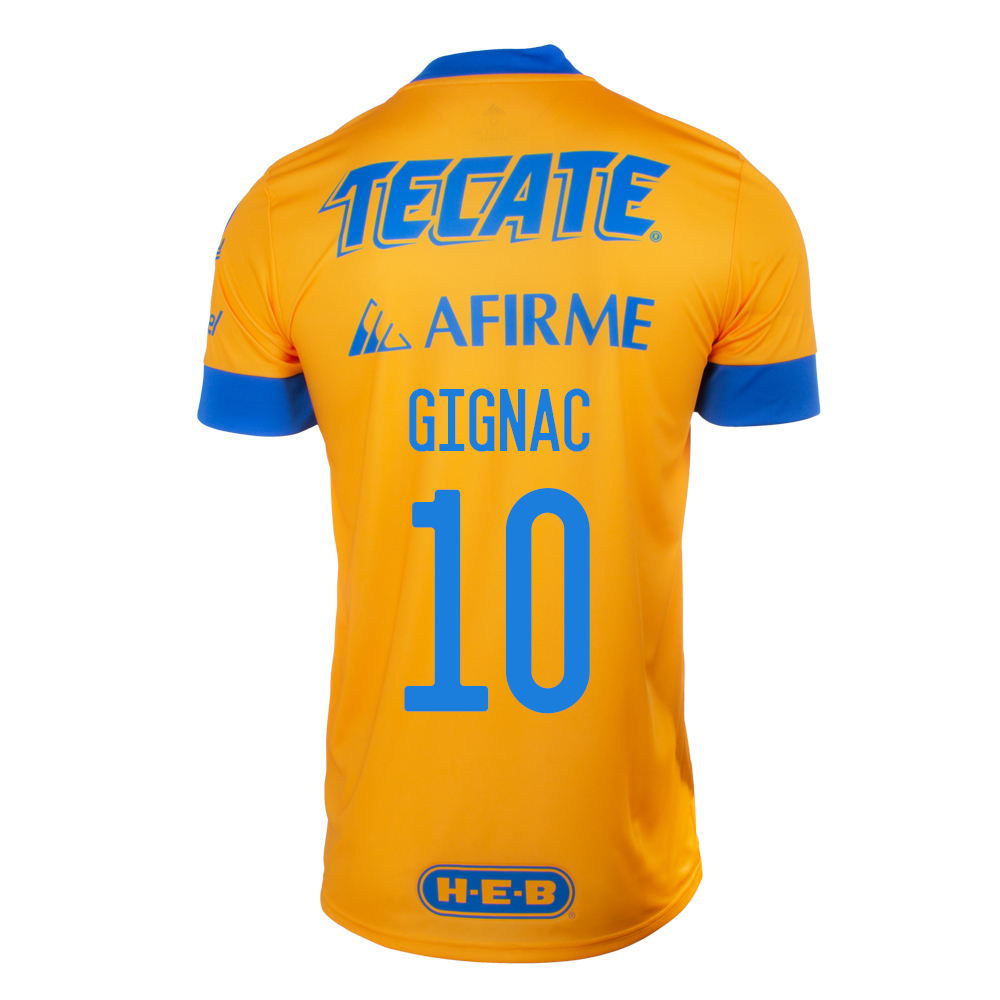 Homme Football Maillot Andre-pierre Gignac #10 Tenues Domicile Jaune 2020/21 Chemise