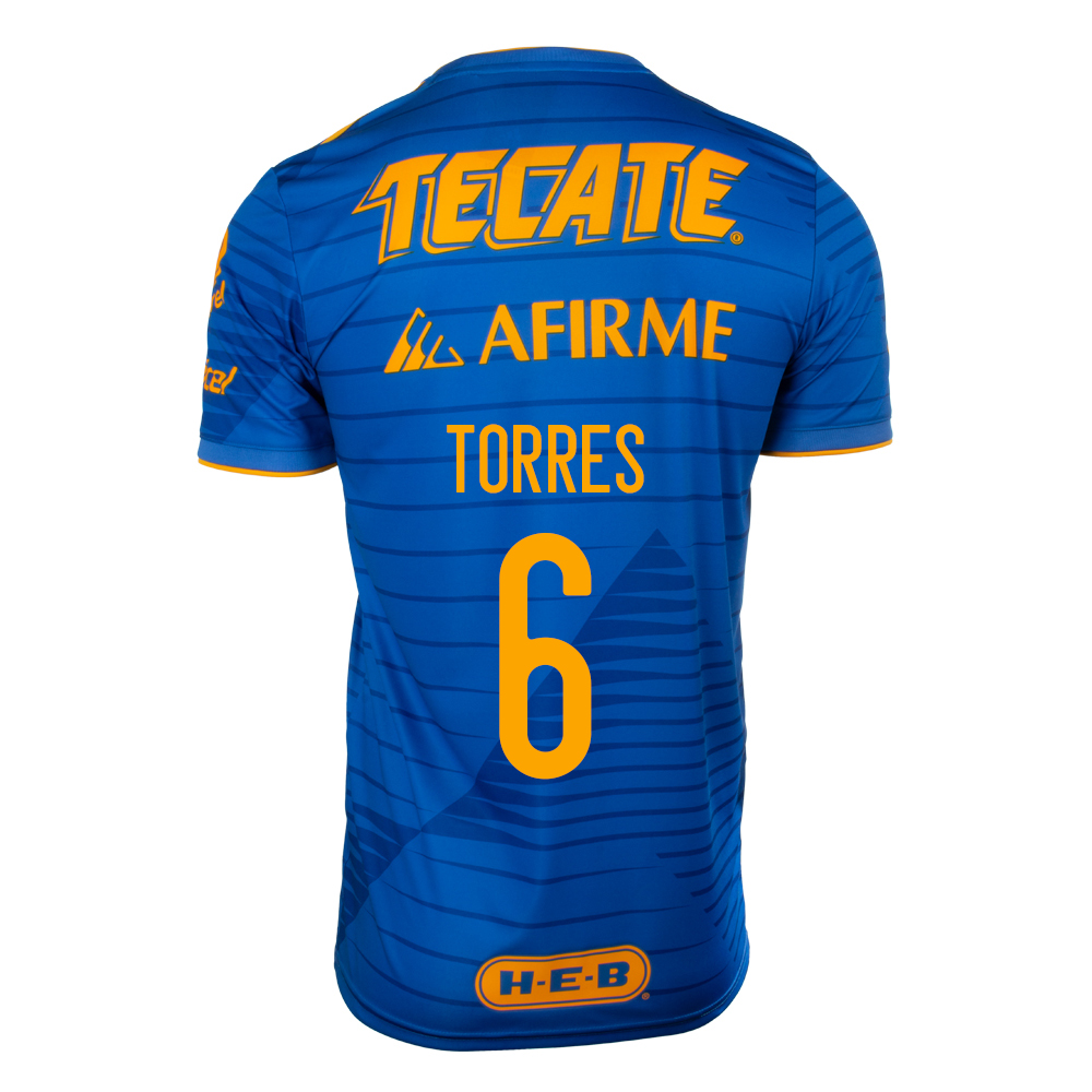 Homme Football Maillot Jorge Torres #6 Tenues Extérieur Bleu 2020/21 Chemise