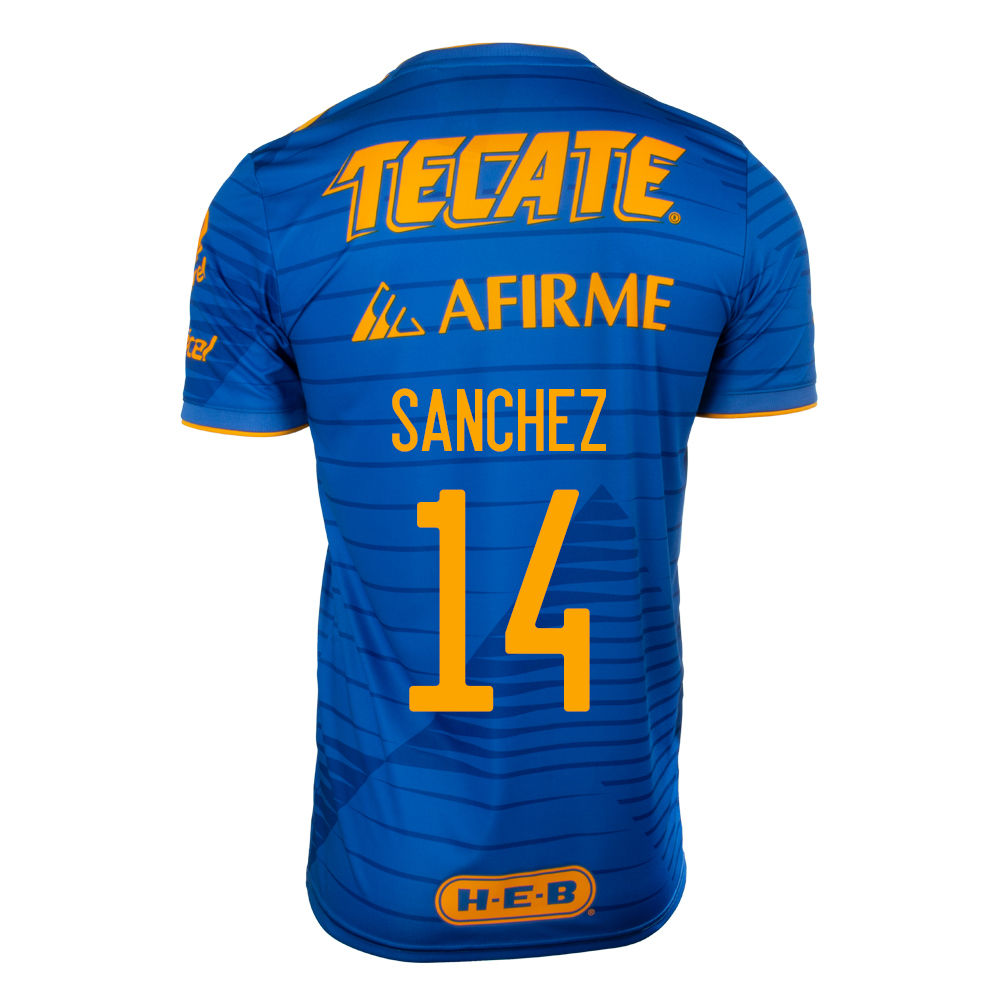 Homme Football Maillot Juan Sanchez #14 Tenues Extérieur Bleu 2020/21 Chemise