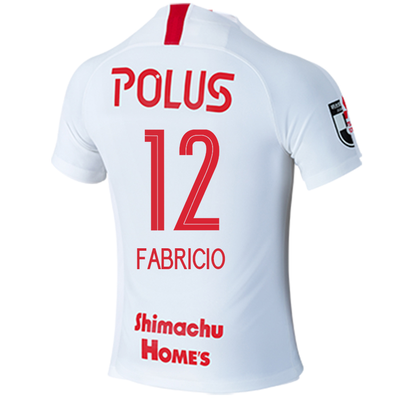 Homme Football Maillot Fabricio Dos Santos Messias #12 Tenues Extérieur Blanc 2020/21 Chemise