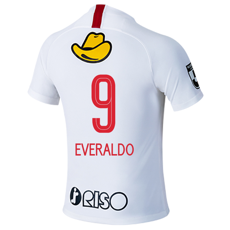 Homme Football Maillot Everaldo #9 Tenues Extérieur Blanc 2020/21 Chemise